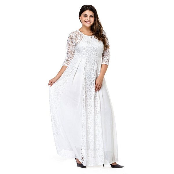 lace maxi dress plus size