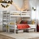 preview thumbnail 18 of 31, Detachable Design Wood Twin XL over Queen Bunk Bed with Ladder,Multifunctional Bunk Bed