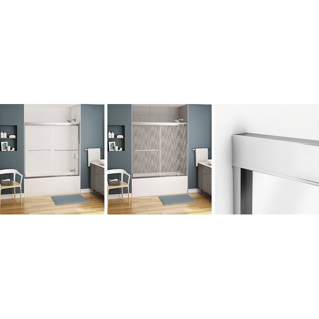 Maax Kameleon 57" High x 59" Wide Bypass Framed Tub Door with Clear
