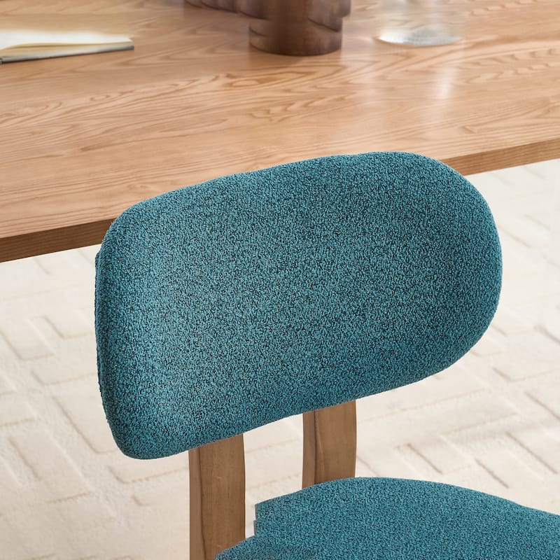 Wooden Dining Chairs Set of 2, Modern Fabric Upholstered Dining Room Chair Kitchen Chairs,Farmhouse Dinner Chair
