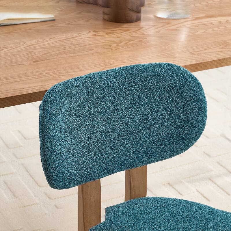 Wooden Dining Chairs Set of 2, Modern Fabric Upholstered Dining Room Chair Kitchen Chairs
