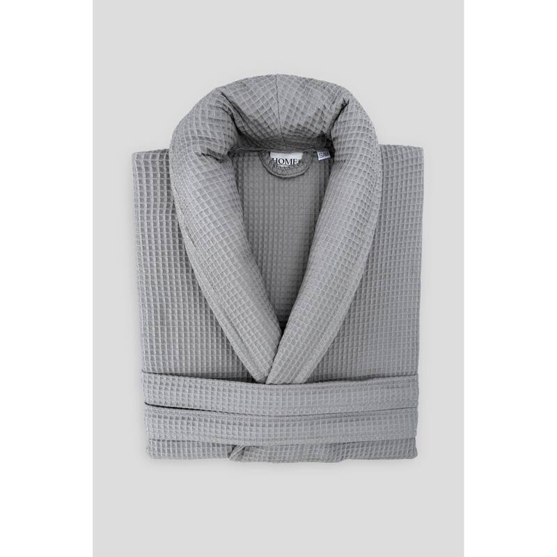 Salbakos Home1961 Lightweight Cotton Waffle Robe – Unisex Spa Bathrobe