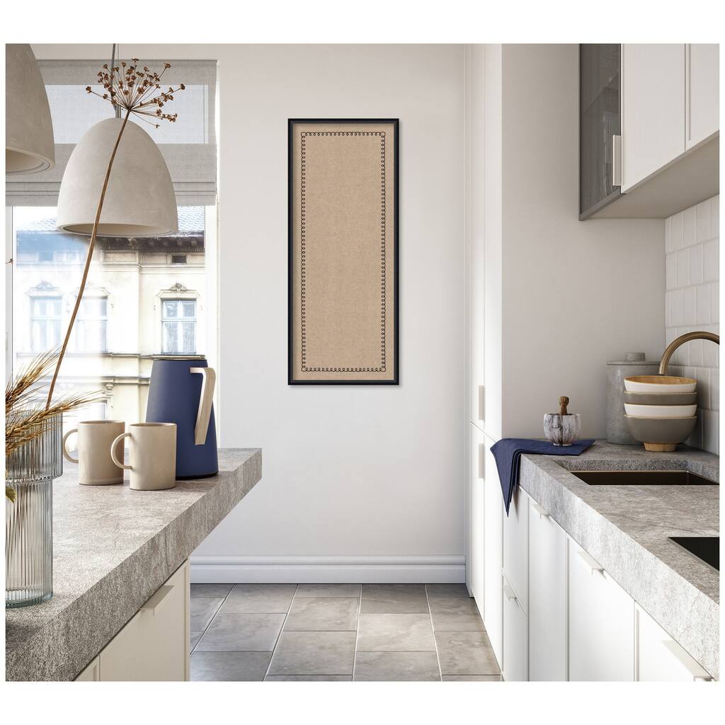 Kate and Laurel Pinboard Black Scallop Print