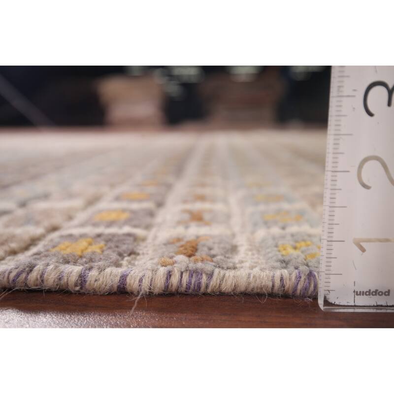 All-Over Checkered Moroccan Area Rug Handmade Wool Carpet - 4'11"x 7'6"