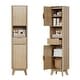 preview thumbnail 7 of 19, Garvee 67" Tall Freestanding Narrow Raised Bathroom Laundry Storage Cabinet with Drawer