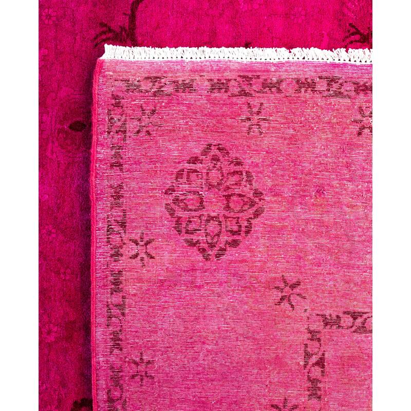 Overdyed One-of-a-Kind Hand-Knotted Area Rug - Pink - 8' 0" x 10' 5"