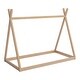 preview thumbnail 7 of 11, Twin Size House Floor Teepee Bed with Tent, Wood Low Montessori Bed Frame for Kids Teens Boys Girls, No Spring Box Needed