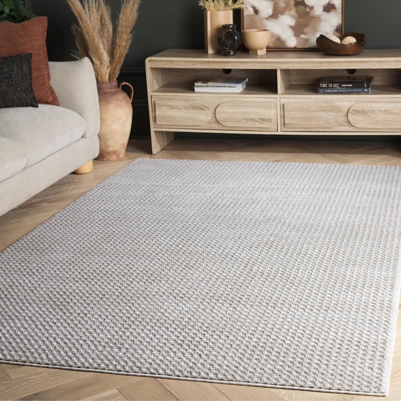 SAFAVIEH Slate Karyne Rug - Beige/Ivory Grey - 4' x 6'