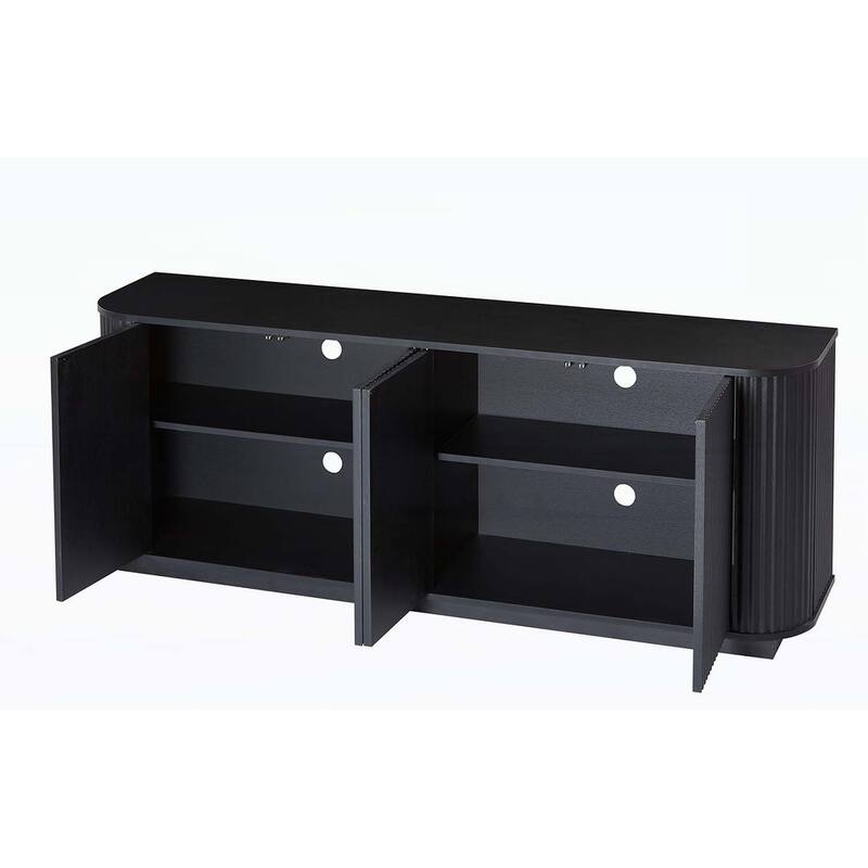 Wave Patterned Sideboard Storage Cabinet with Multi - functional Usage,for Various Rooms