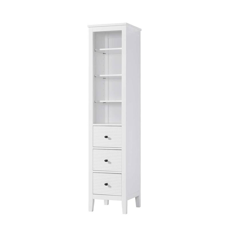 Kensington 16-28 Inch Open Shelving Bath Storage Cabinet