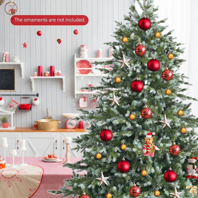 7 FT Artificial Christmas Tree Unlit Hinged Xmas Spruce Tree