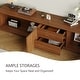 78.74" Mid Century Brown Wood TV Stands, 2 Drawers and Cabinets