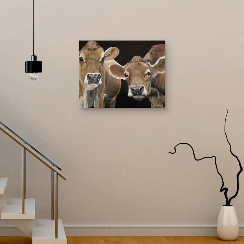 Hello There Cows by Suzi Redman Canvas Art Print