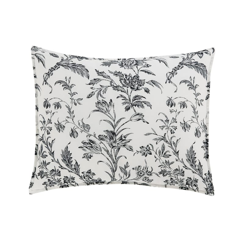 Laura Ashley Amberley Cotton Black Comforter Bonus Set
