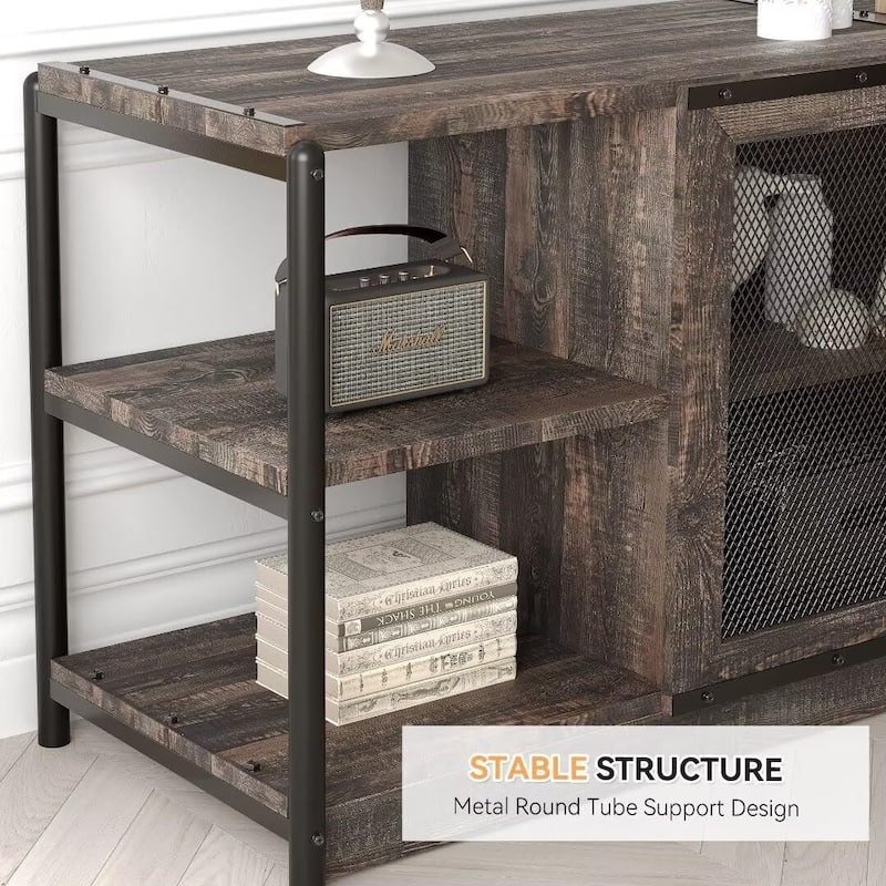63" TV Stand Farmhouse Style TV Console Table