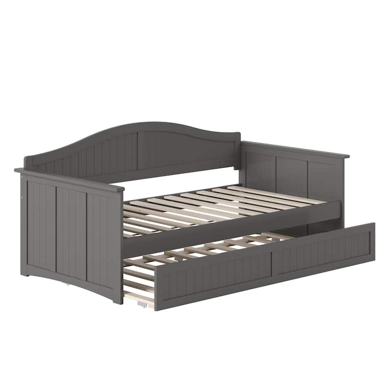 Nantucket Twin Wood Daybed with Twin Size Trundle