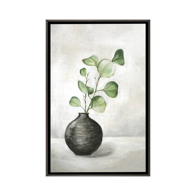 iCanvas "Quiet Zen II" by Eva Watts Framed - Charcoal - 26x18