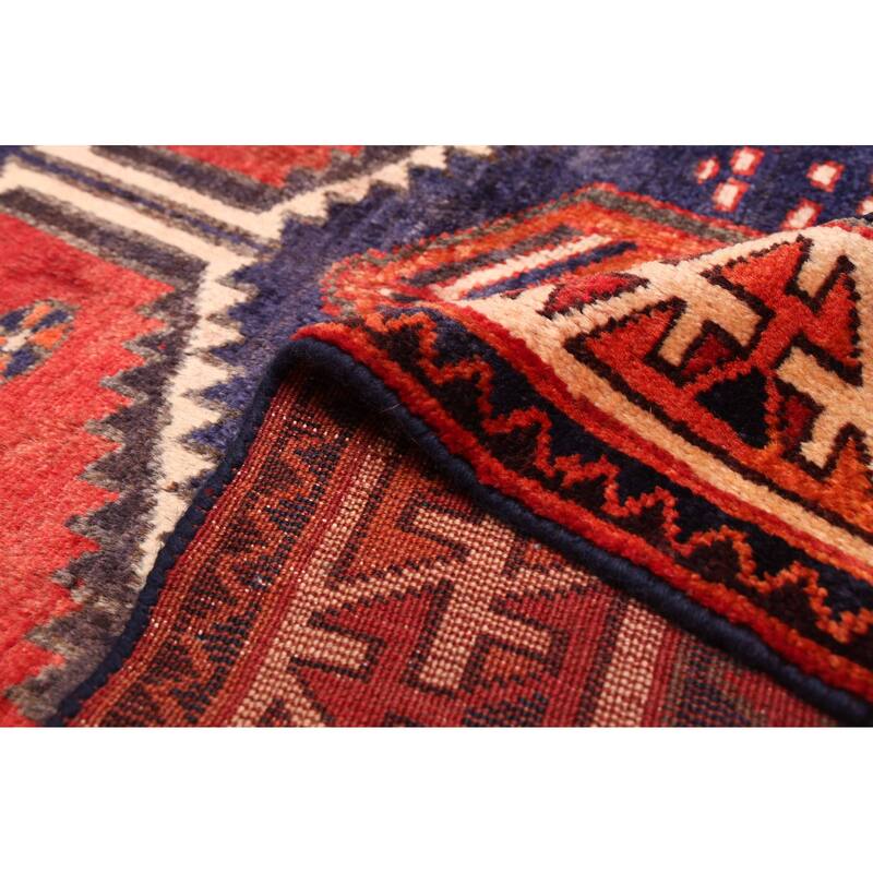 ECARPETGALLERY Hand-knotted Melis Vintage Red Wool Rug - 5'7 x 6'3