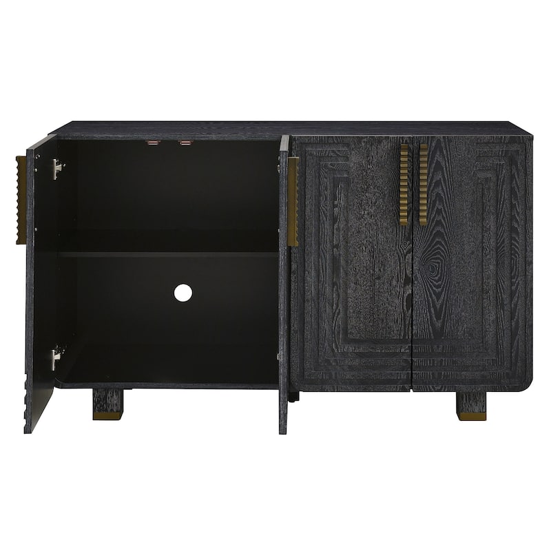 Vintage Fluted Sideboard with Adjustable Shelves by Harper&Bright Designs