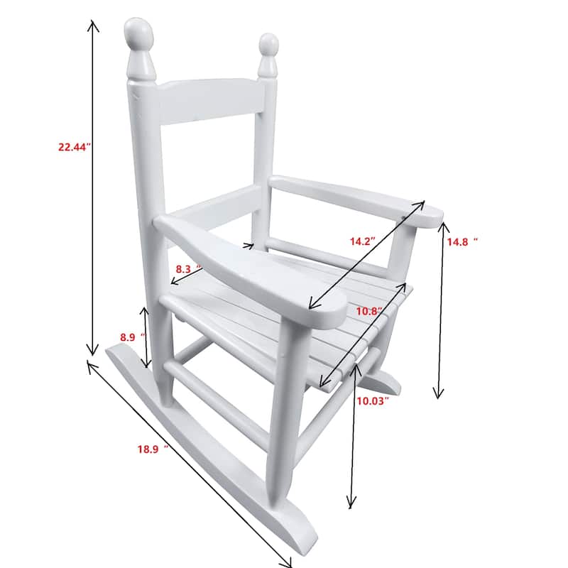 White Children's Rocking Chair -Suitable for kids-