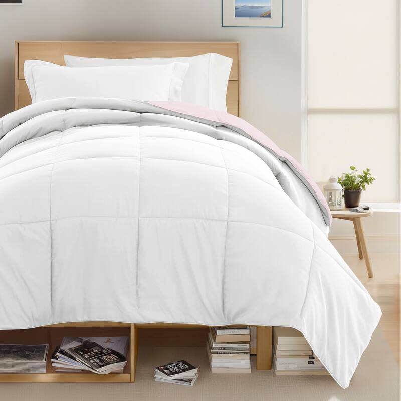 8pc Twin XL Solid Dorm Bedding Bundle