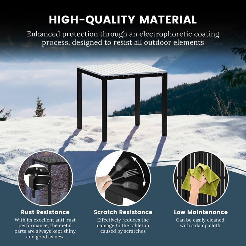 Frond and Form 4-Person Outdoor Square Dining Set