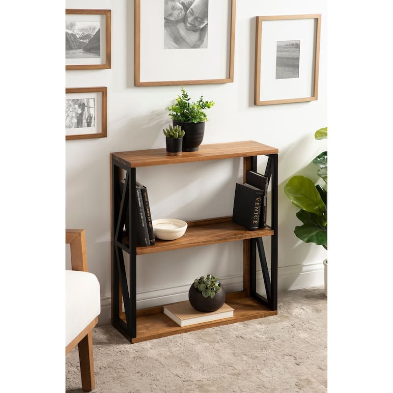 Kate and Laurel Rigby Wood Wall Shelf - 25x8x28