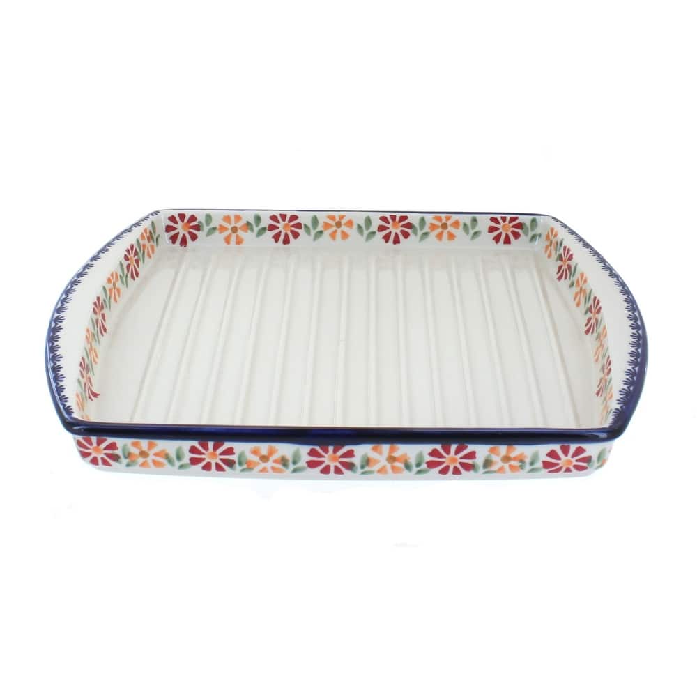 Blue Rose Polish Pottery P191 Manufaktura Bacon Cooker