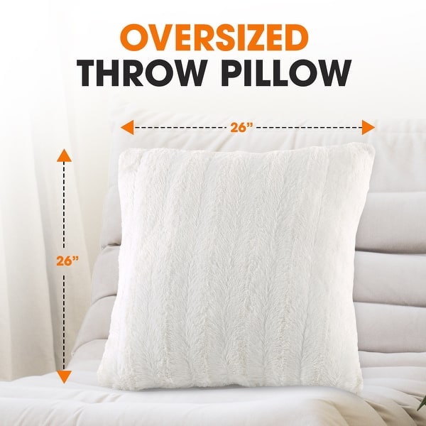 dimension image slide 41 of 59, Cheer Collection Decorative Throw Pillows for Couch & Bed (Set of 2)