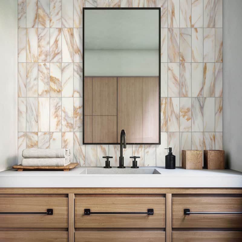 Daltile Gamma 4" x 12" Natural Stone Wall and Floor Tile (24 PC per Carton) (7.92 SQFT per Carton)
