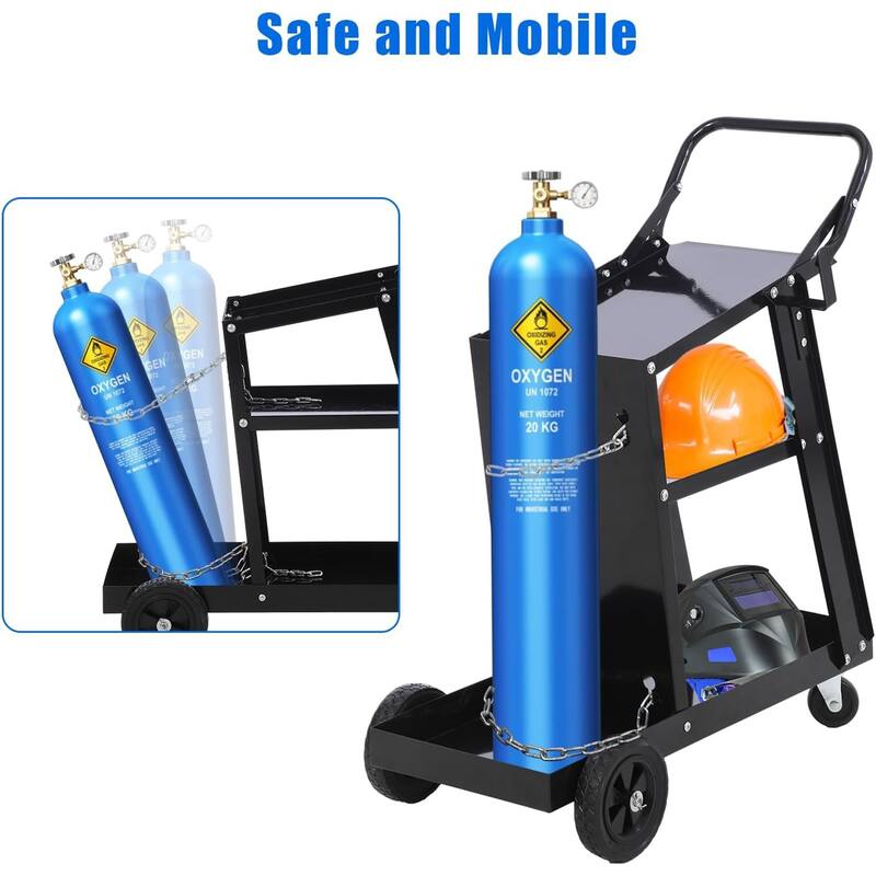 220 lbs Welder Cart for TIG MIG Welder and Plasma Cutter