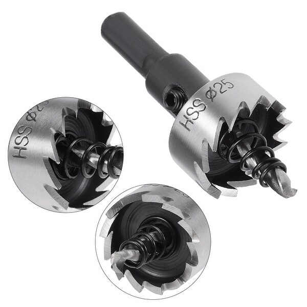 2 Pcs 25mm HSS Drill Bit Hole Saw Cutter for Metal Alloy Wood