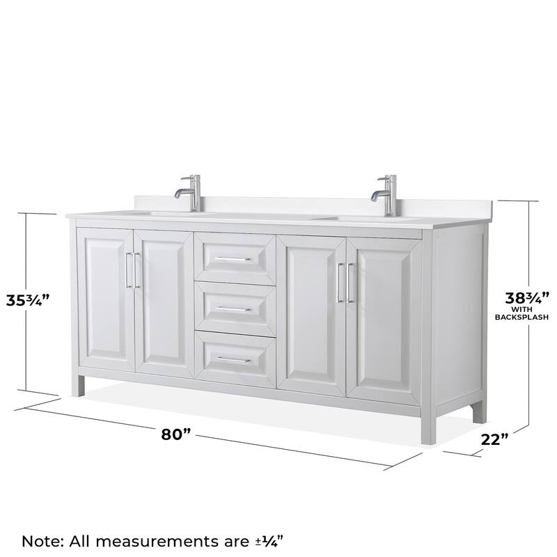 Wyndham Collection WCV252580D-QTZ-UNSM24 Daria 80" Free Standing