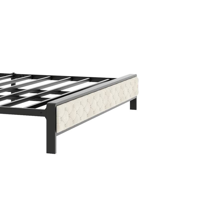 Modern King Upholstered Storage Bed With USB Power pad