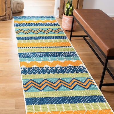 Marbella Contemporary Boho Indoor/Outdoor Area Rug