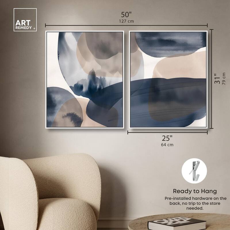 Rust and Noir Canvas Set of 2 by Art Remedy