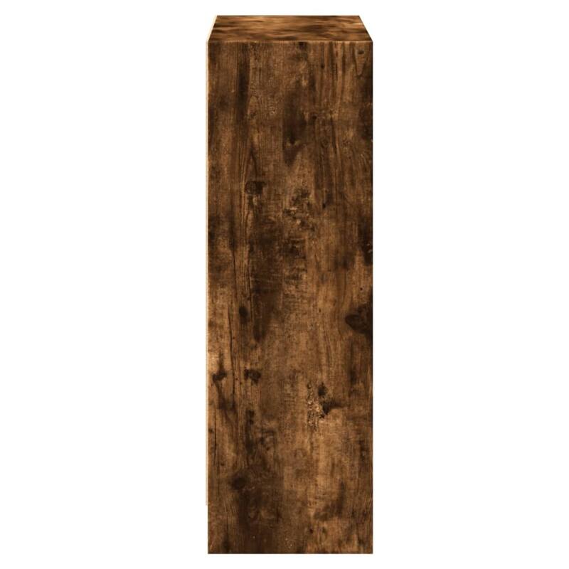 vidaXL Bookshelf Smoked Oak Engineered Wood Compact Bookshelf