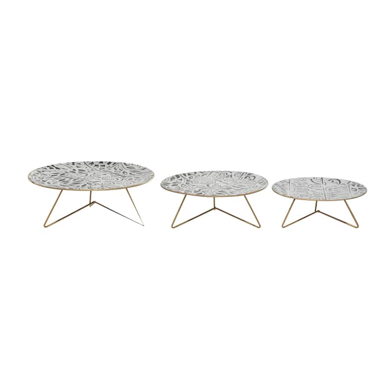 Metal Cake Stand - Set of 3 White - Roche River Decor