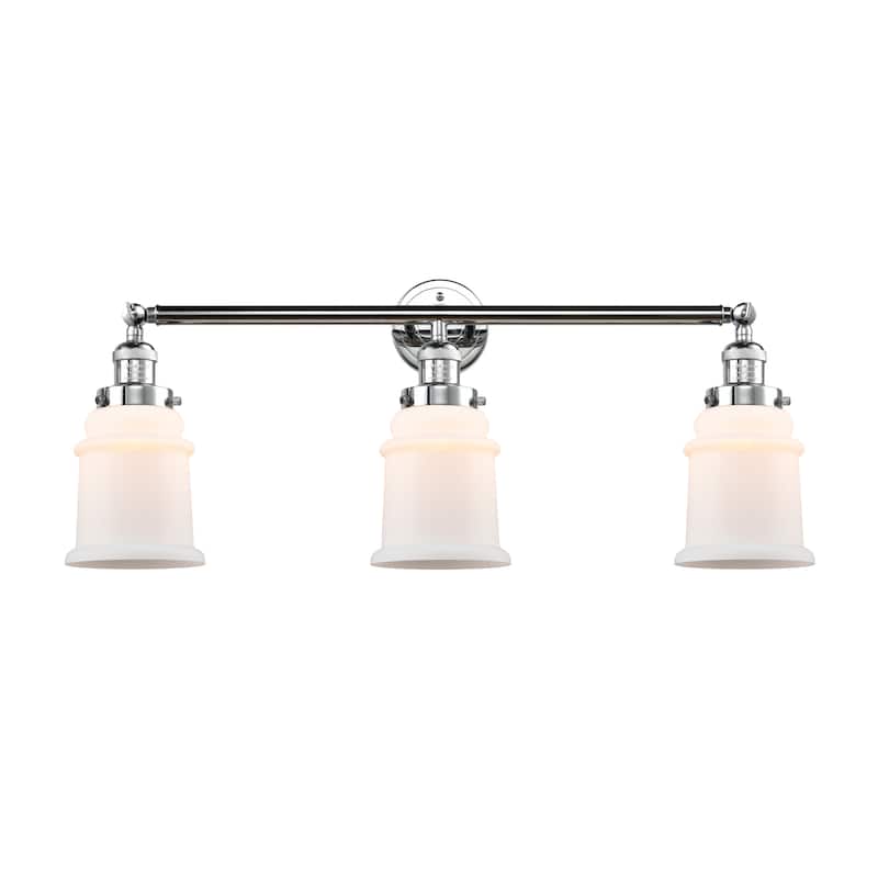 Innovations Lighting Canton 3 Light 30" Wide Bathroom Vanity Light - Polished Chrome / Matte White