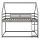 preview thumbnail 11 of 28, Low Bunk Design Twin over Twin Low Bunk Bed, House Bed with Ladder
