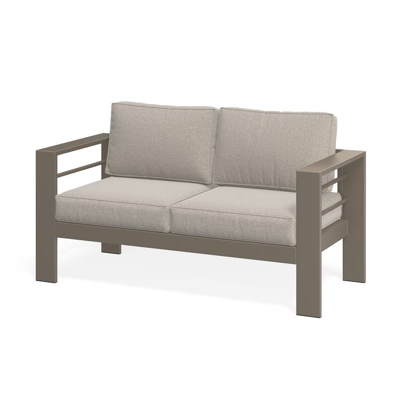 All-weather Outdoor 2 Seats Sofa Couch for Balcony, Garden, Deck, Backyard