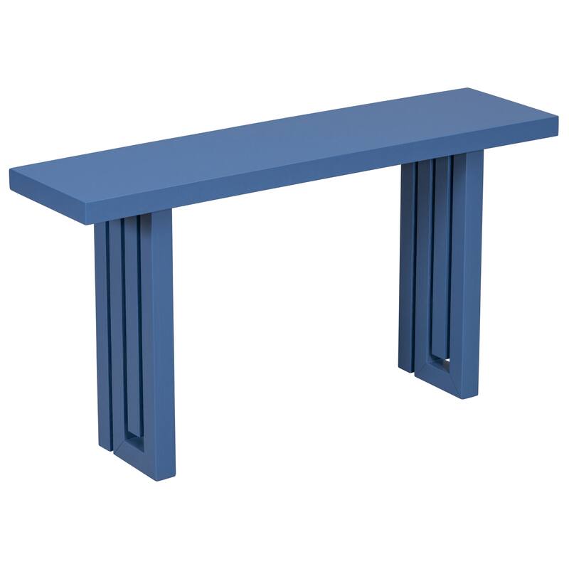 Roomfitters Oak Veneer Console Table with Distinctive Side Design, Entryway Table for Hallway