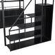 preview thumbnail 29 of 28, Full Size Metal Loft Bed with Storage Staircase and Open Wardrobe, Multifunctional Bed Frame with Shelves and Lockers
