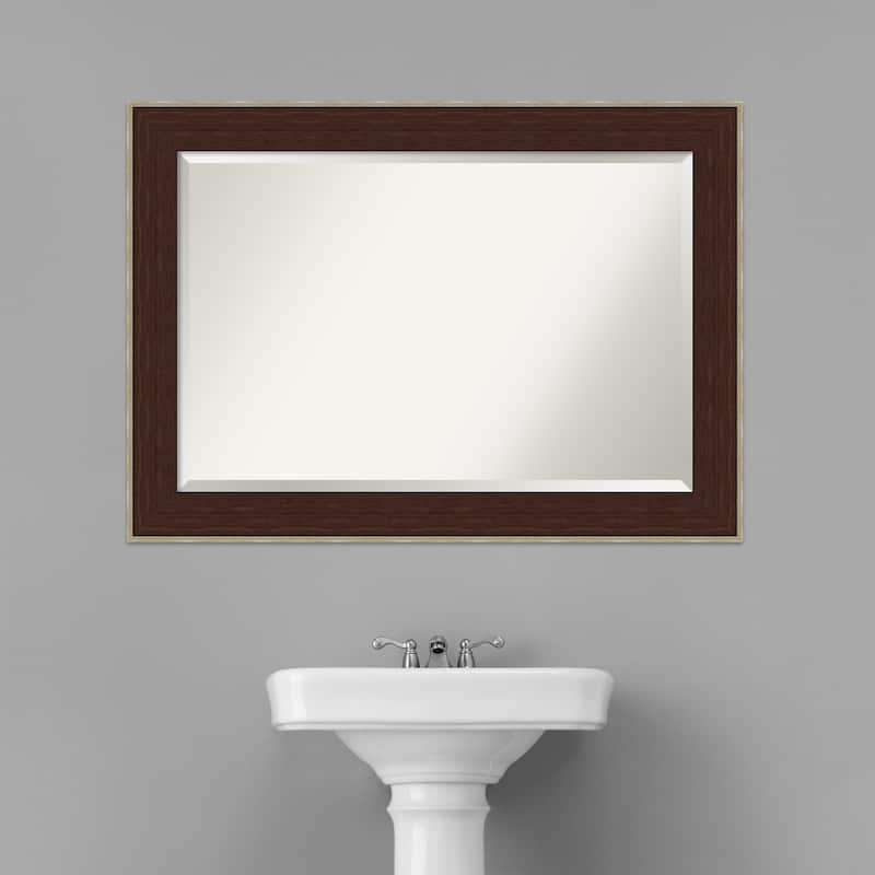 Beveled Bathroom Wall Mirror - William Frame