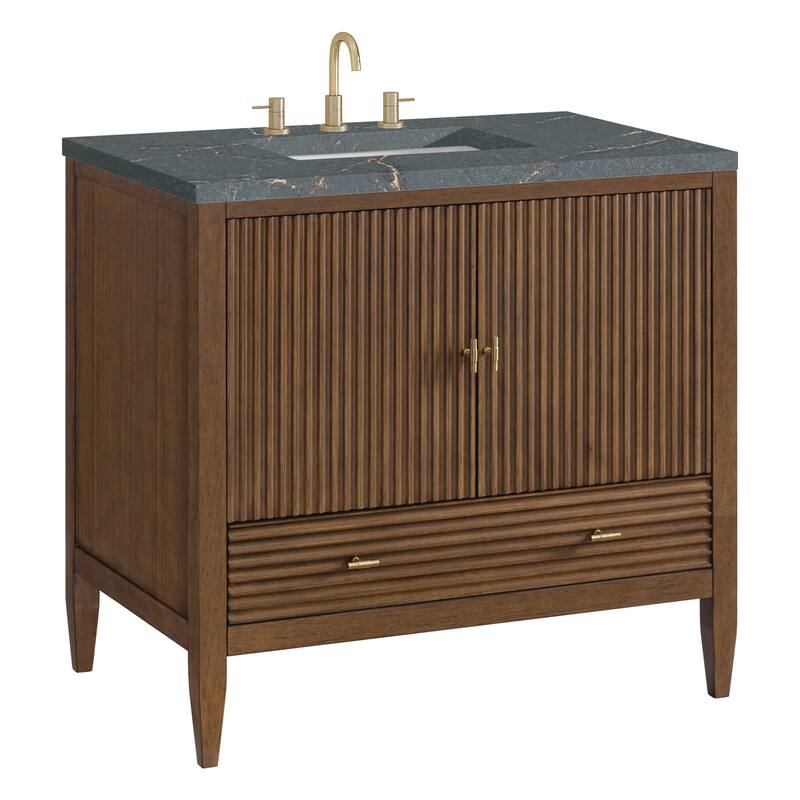 James Martin Vanities 485-V36-3PBL Myrrin 36" Single Basin Wood Vanity