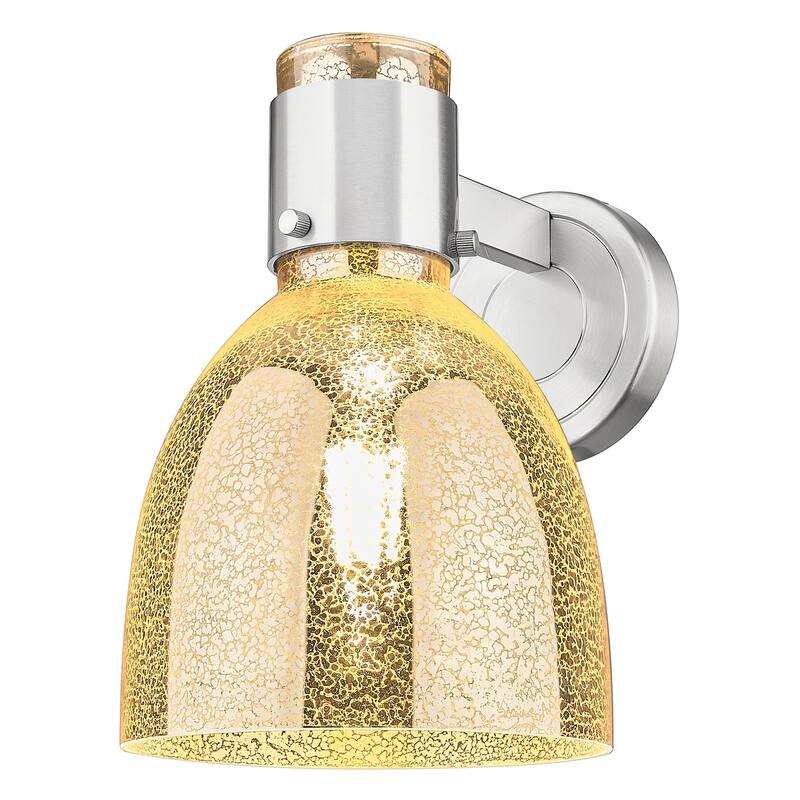 Innovations Lighting 464-1W-G464D-7ME Lawton Bell 9" Tall Bathroom - Satin Nickel