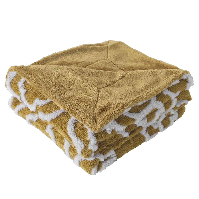 Jacquard Sherpa Throw Blanket 50"x60"