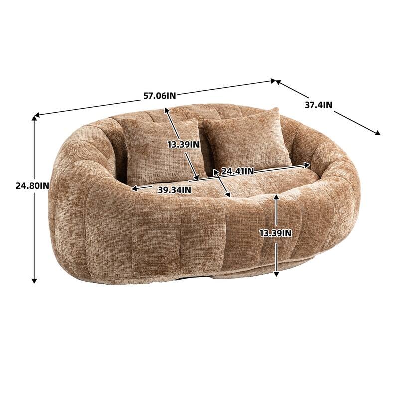 59.05" Bean Bag Sofa Lazy Sofa Durable Comfortable Lounger High Back Bean Bag Chair