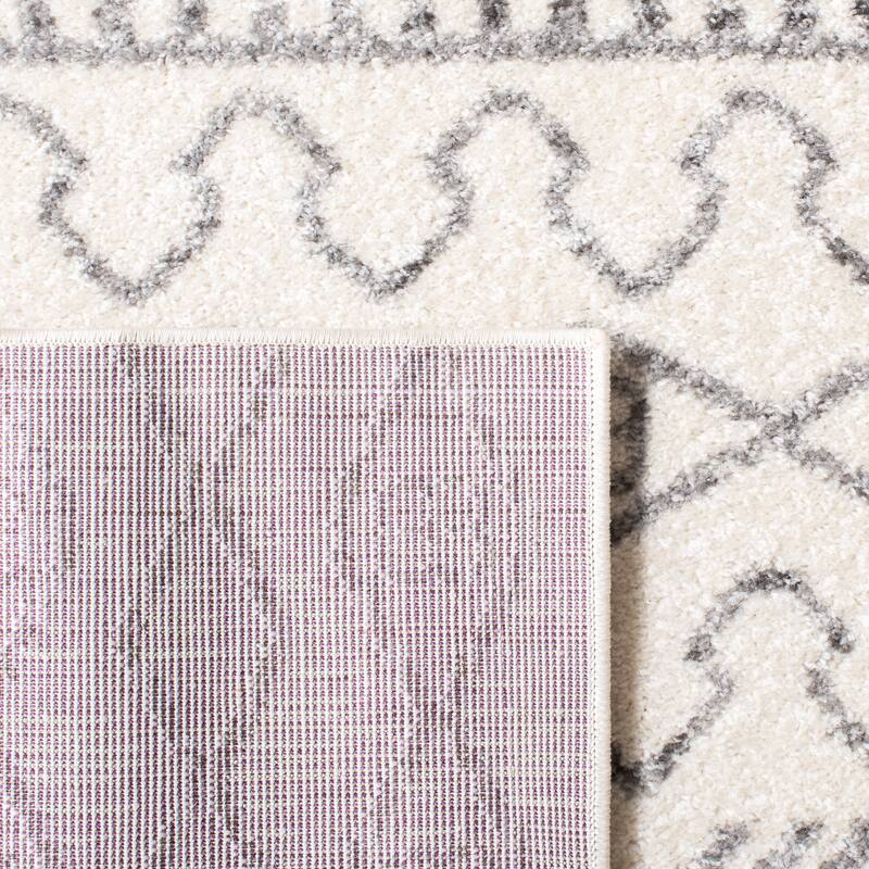SAFAVIEH Tulum Marine Moroccan Boho Rug - Ivory/Grey - 5' 5" x 7' 7"