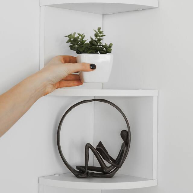Danya B. Decorative 5-Tier Corner Floating Wall Mount Shelving Unit